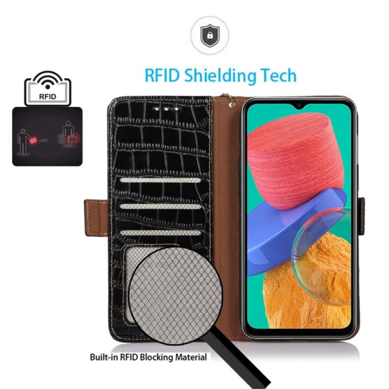 Flip Cover Samsung Galaxy M33 5G Crocodile Style Rfid