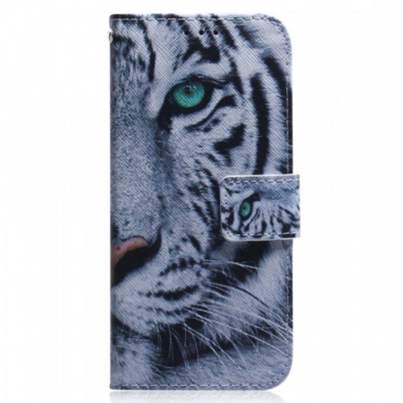 Flip Cover Samsung Galaxy M33 5G Hvid Tiger