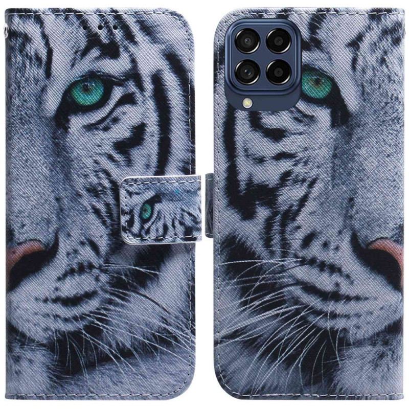 Flip Cover Samsung Galaxy M33 5G Hvid Tiger