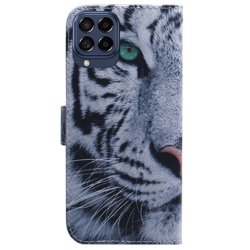 Flip Cover Samsung Galaxy M33 5G Hvid Tiger