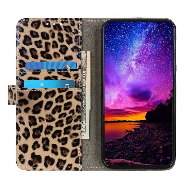 Flip Cover Samsung Galaxy M33 5G Lille Leopard Effekt