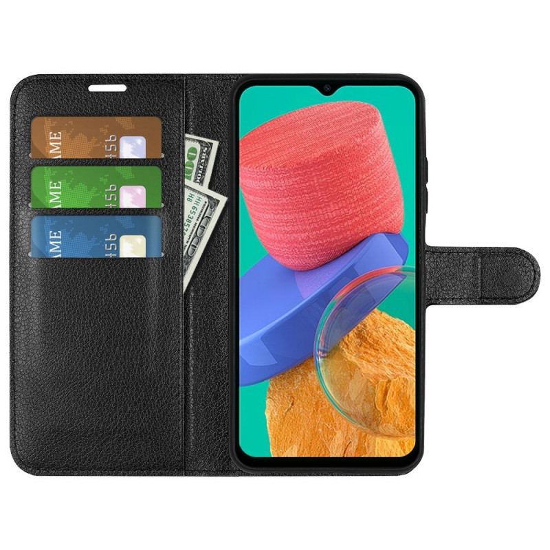 Flip Cover Samsung Galaxy M33 5G Lychee Læder Stil