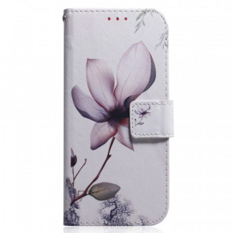 Flip Cover Samsung Galaxy M33 5G Lyserød Blomst