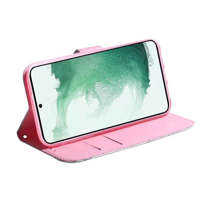 Flip Cover Samsung Galaxy M33 5G Lyserød Blomst