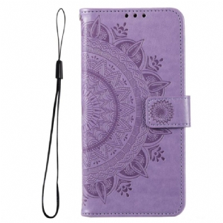 Flip Cover Samsung Galaxy M33 5G Med Snor Strappy Sun Mandala