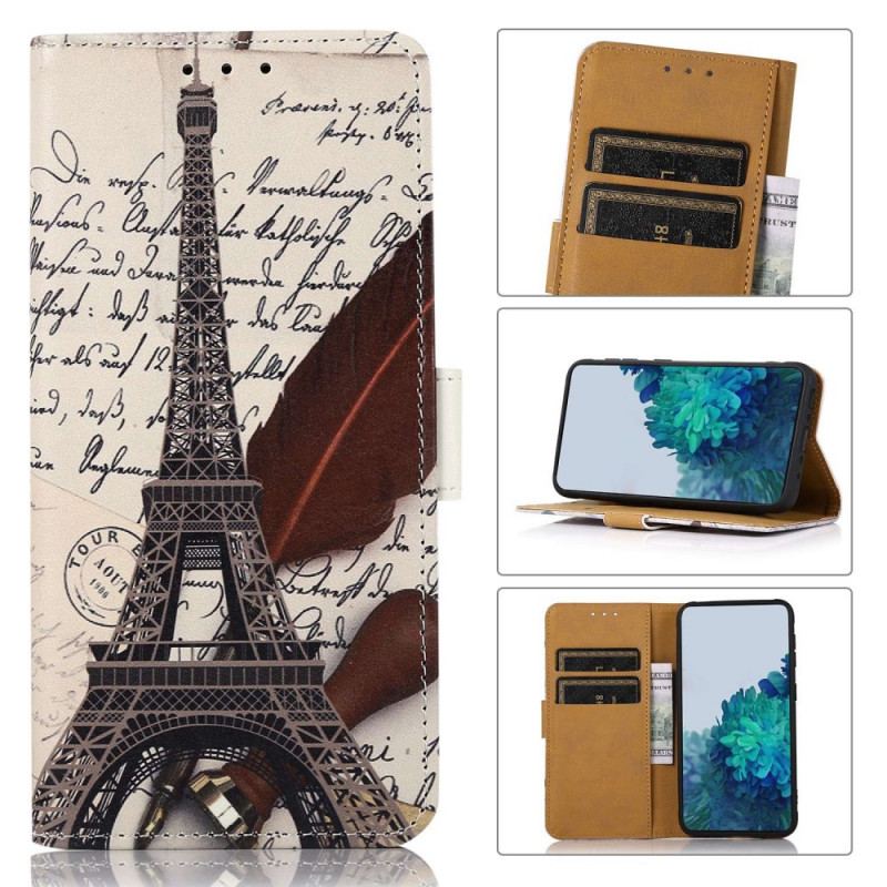 Flip Cover Samsung Galaxy M33 5G Poetisk Eiffeltårn