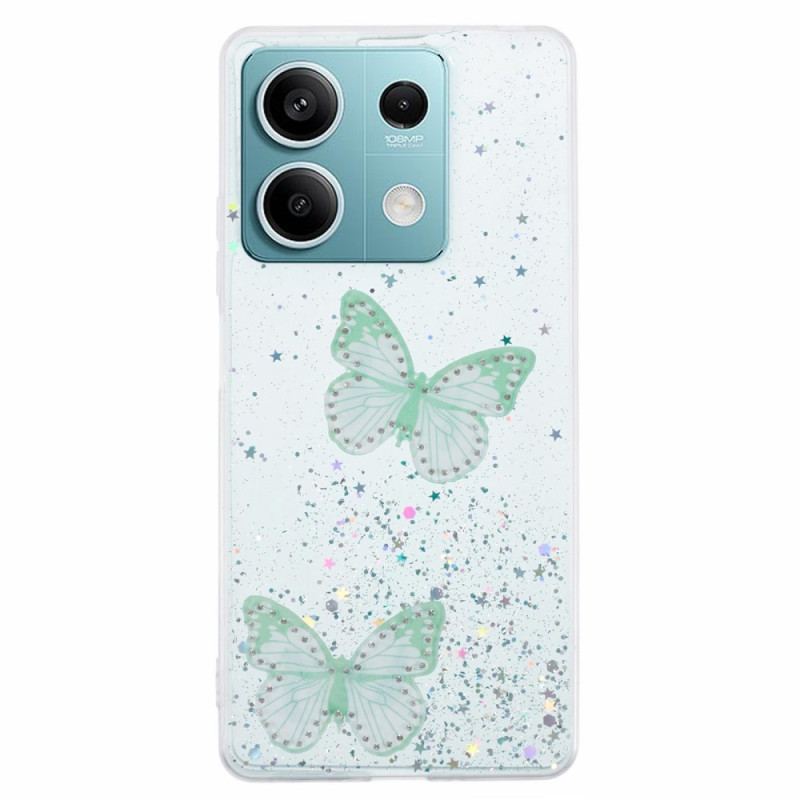 Cover Xiaomi Redmi Note 13 5g Sommerfugle Glitter