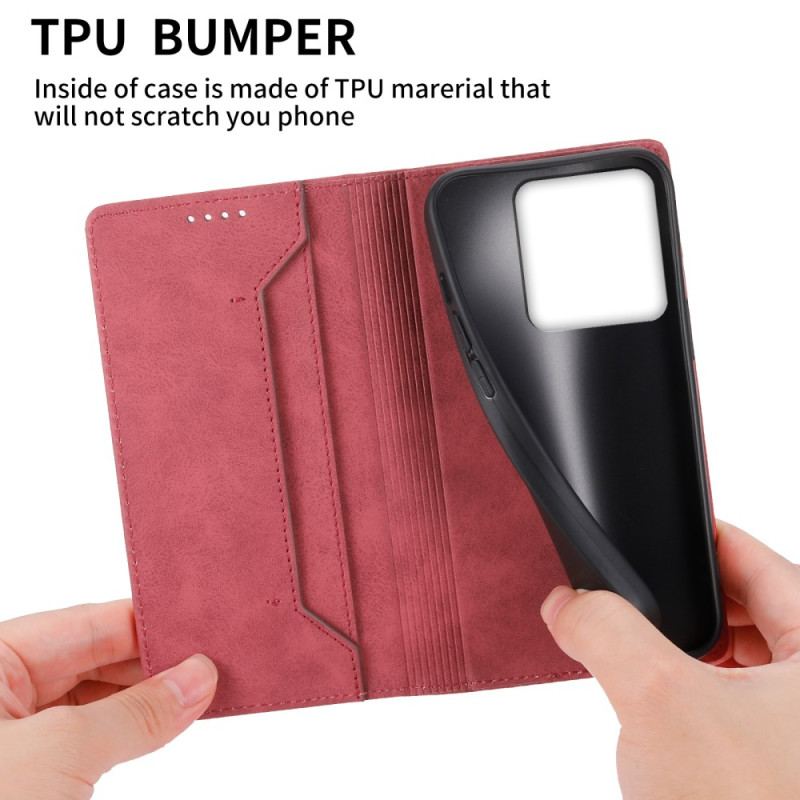 Flip Cover Til Xiaomi Redmi Note 13 5g Klassisk Stil