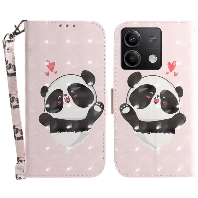 Flip Cover Til Xiaomi Redmi Note 13 5g Panda Love