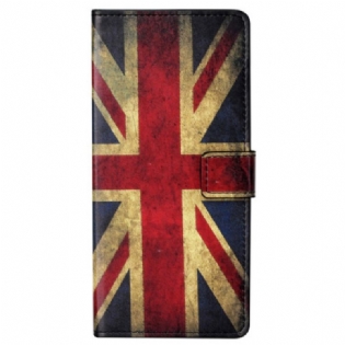 Flip Cover Til Xiaomi Redmi Note 13 5g Vintage Engelsk Flag