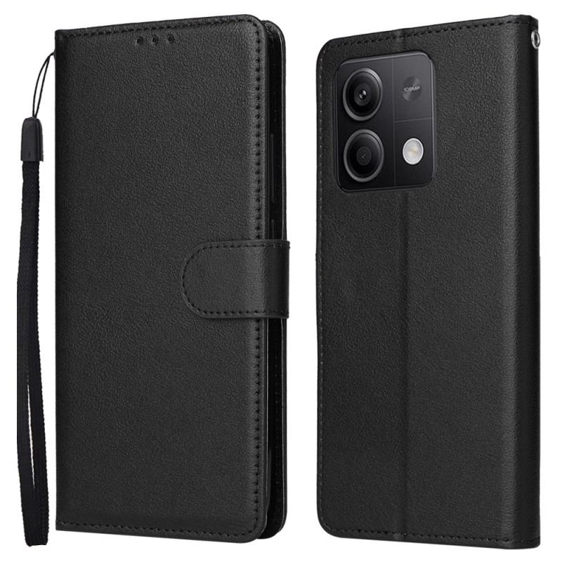 Flip Cover Xiaomi Redmi Note 13 5g Almindelig Med Rem