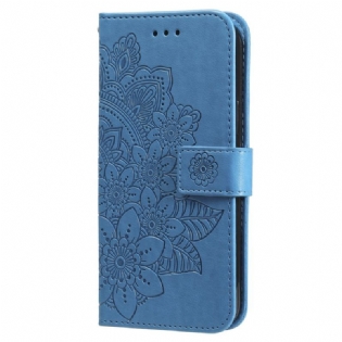 Flip Cover Xiaomi Redmi Note 13 5g Blomstertryk Med Rem