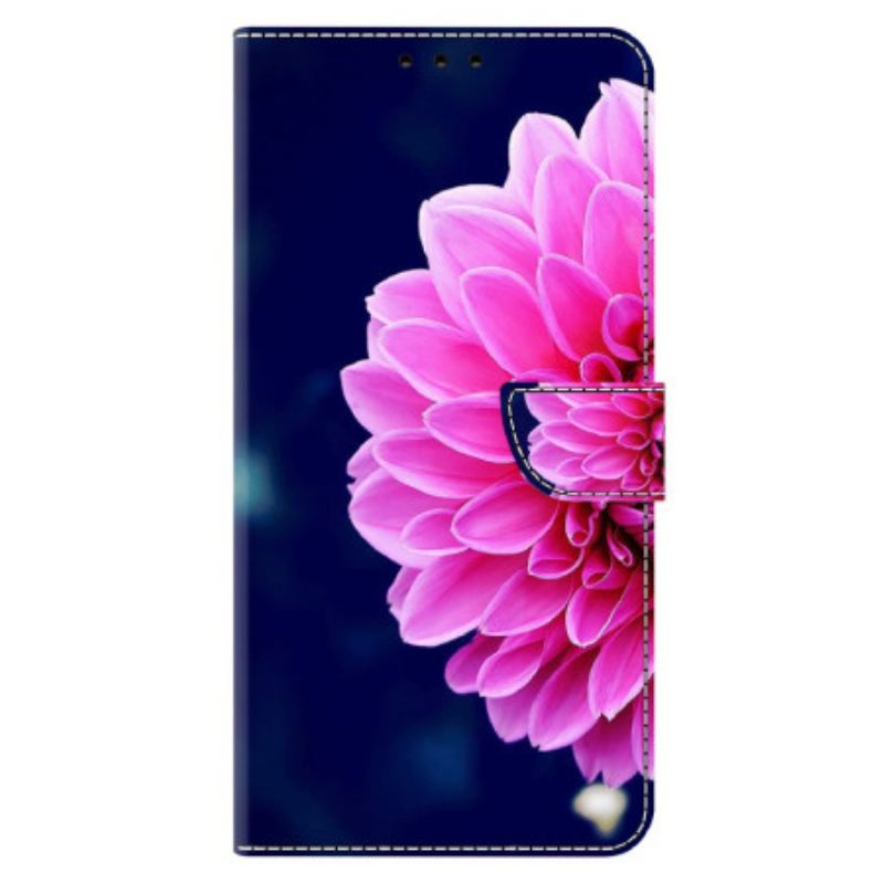 Flip Cover Xiaomi Redmi Note 13 5g Lyserød Blomst