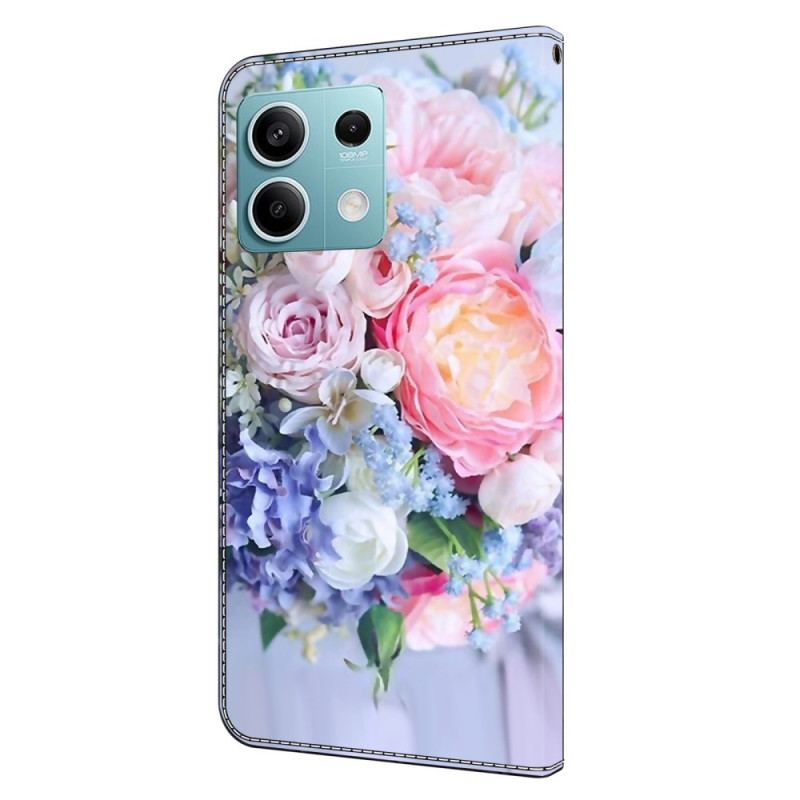 Flip Cover Xiaomi Redmi Note 13 5g Pastelblomster