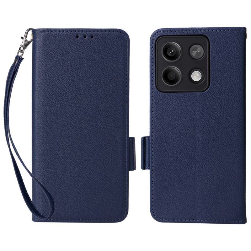 Læder Cover Xiaomi Redmi Note 13 5g Med Strap Wallet