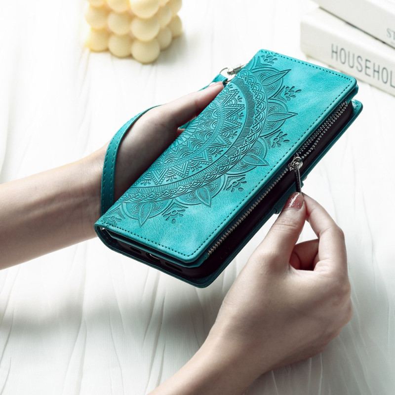 Læder Cover Xiaomi Redmi Note 13 5g Telefon Etui Mandala Lædereffekt Pung Med Rem