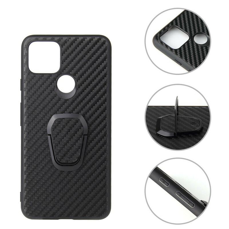 Cover Google Pixel 5 Carbon Fiber Ring-support