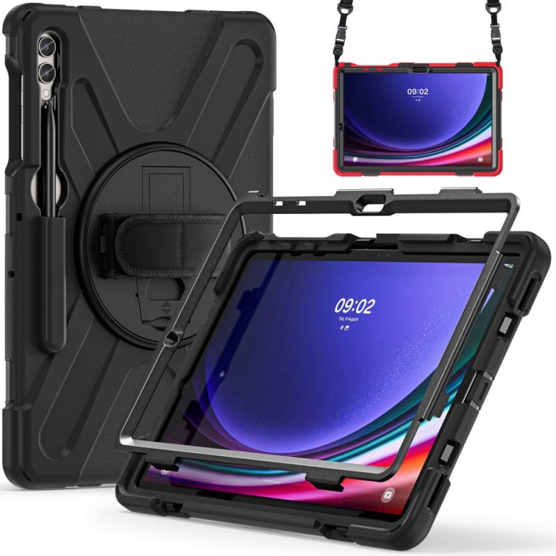 Cover Samsung Galaxy Tab S9 Plus Telefon Etui Modstandsdygtig Støtte Og Skulderrem