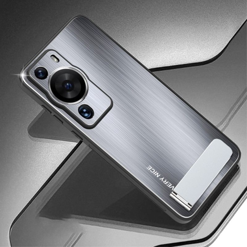 Cover Huawei P60 Pro Børstet Aluminium Med Støtte