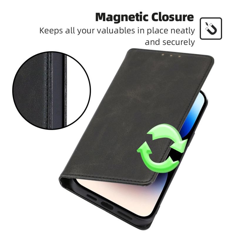 Cover Huawei P60 Pro Flip Cover Kalvetekstur