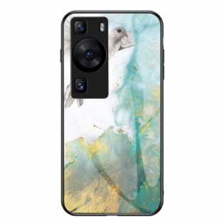 Cover Huawei P60 Pro Marmor Hærdet Glas