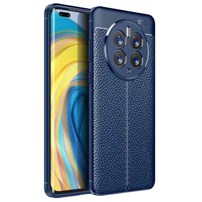 Cover Huawei Mate 50 Pro Dobbelt Linje Litchi Læder Effekt