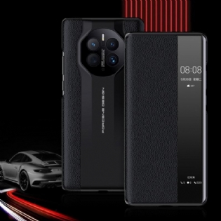 Cover Huawei Mate 50 Pro Litchi Imiteret Læder