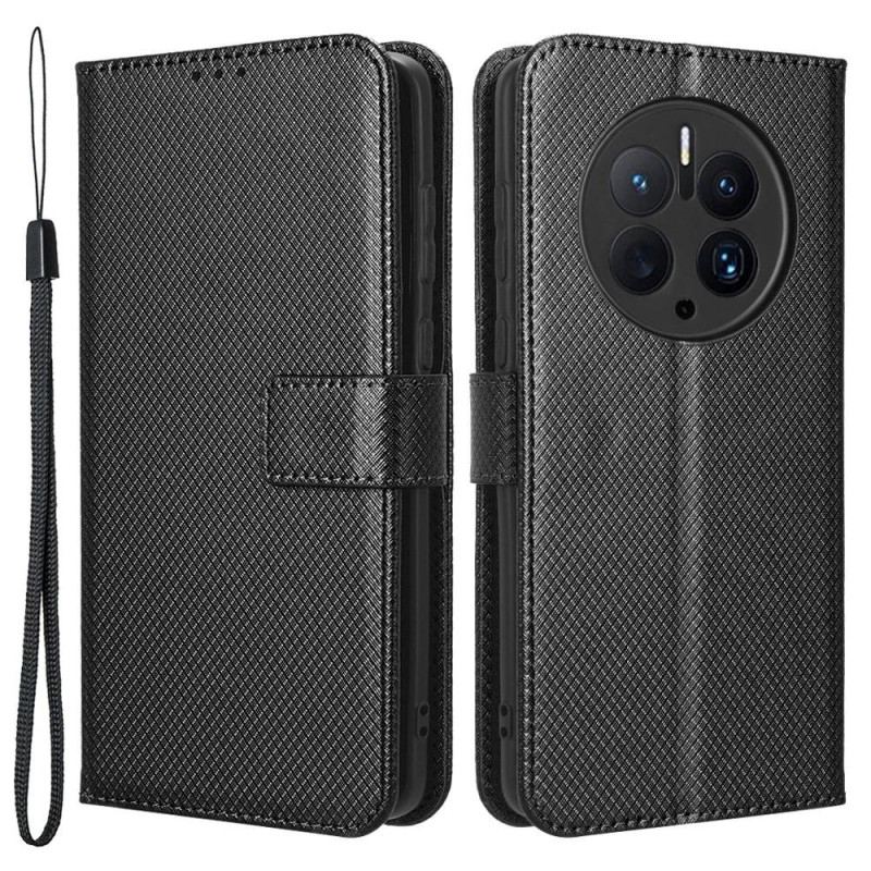 Flip Cover Huawei Mate 50 Pro Med Snor Valg Af Rem