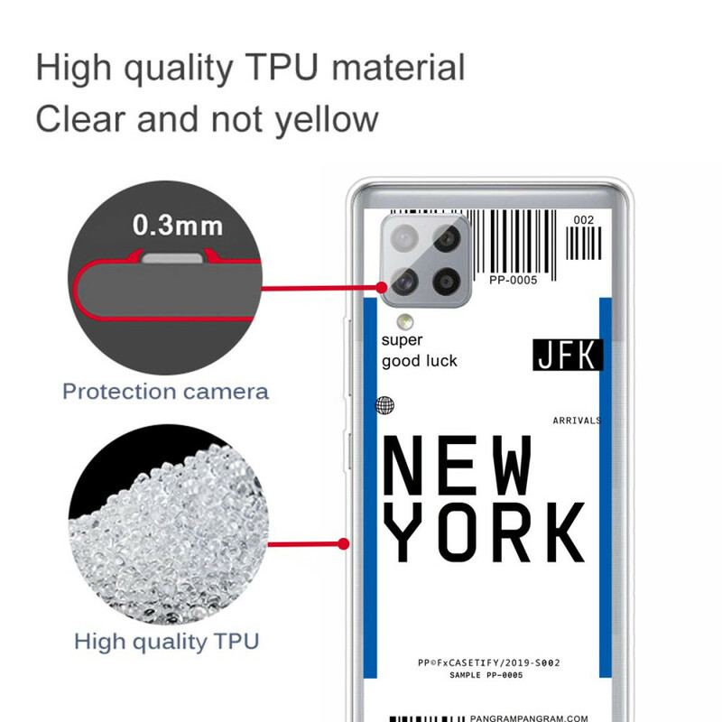 Cover Samsung Galaxy A42 5G Boardingkort Til New York