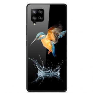 Cover Samsung Galaxy A42 5G Crown Bird Hærdet Glas