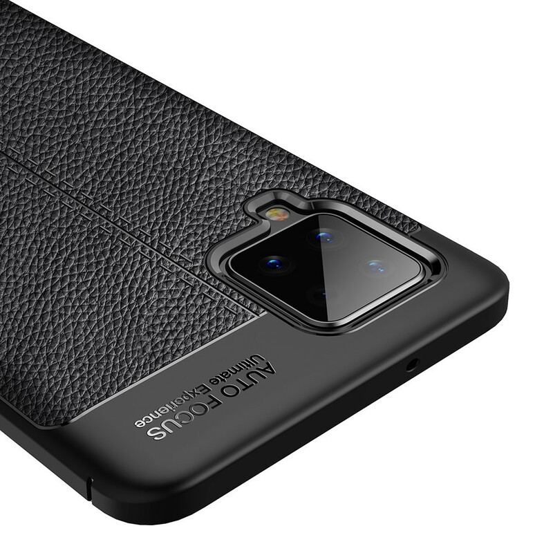 Cover Samsung Galaxy A42 5G Dobbelt Linje Litchi Læder Effekt