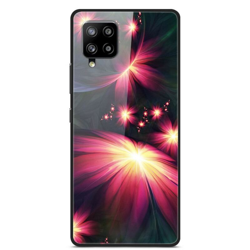 Cover Samsung Galaxy A42 5G Fancy Flowers Hærdet Glas