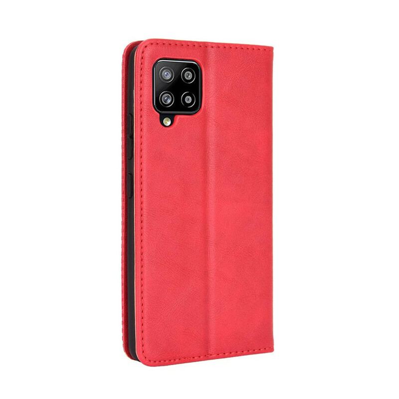 Cover Samsung Galaxy A42 5G Flip Cover Stiliseret Vintage Lædereffekt