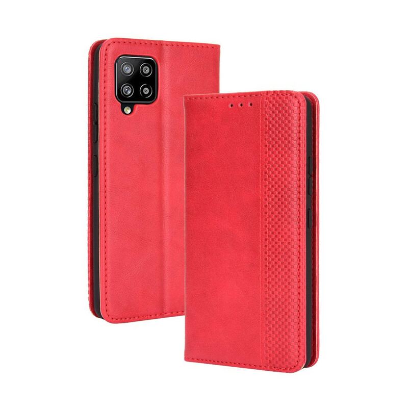 Cover Samsung Galaxy A42 5G Flip Cover Stiliseret Vintage Lædereffekt