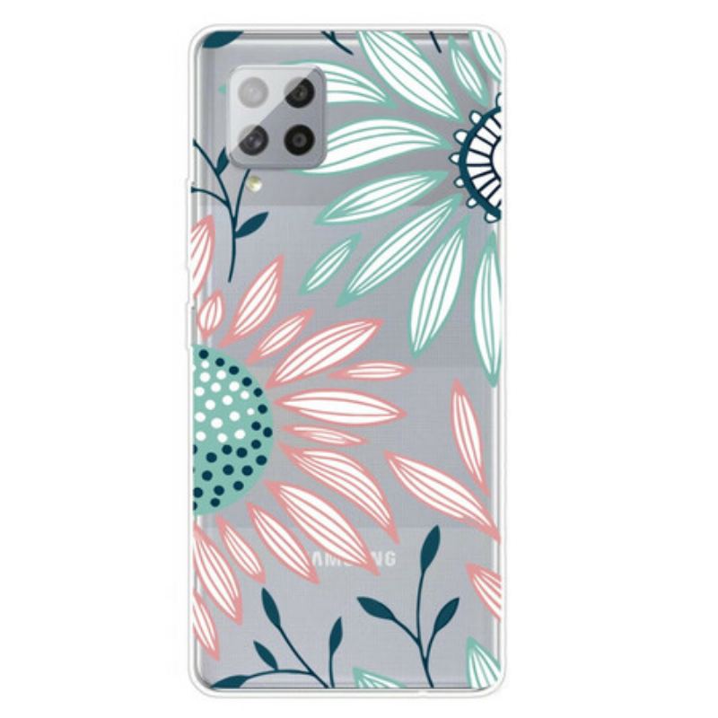 Cover Samsung Galaxy A42 5G Gennemsigtig En Blomst