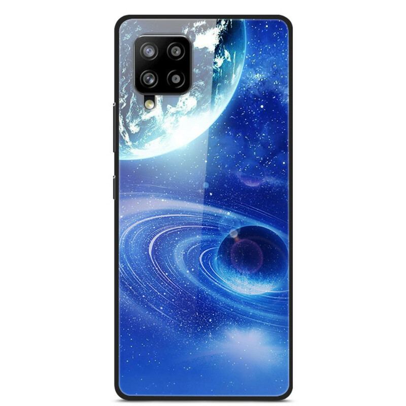 Cover Samsung Galaxy A42 5G Glas Og Silikone Planeter