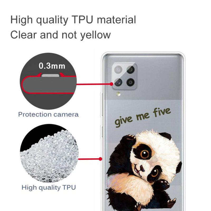 Cover Samsung Galaxy A42 5G Sømløs Panda Giv Me Five