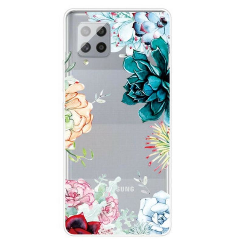 Cover Samsung Galaxy A42 5G Sømløse Akvarelblomster