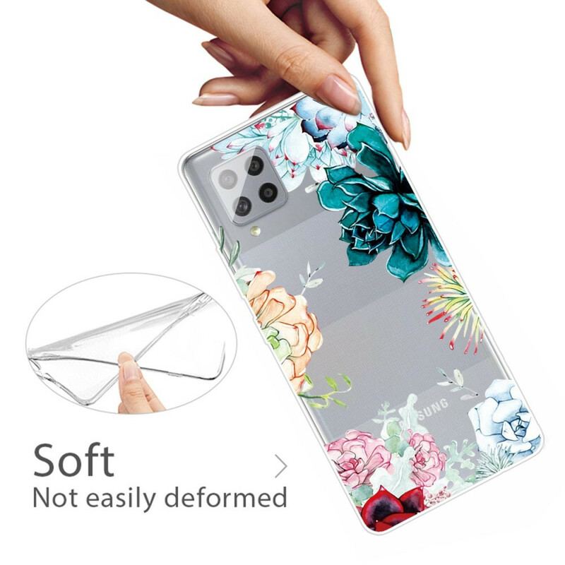 Cover Samsung Galaxy A42 5G Sømløse Akvarelblomster