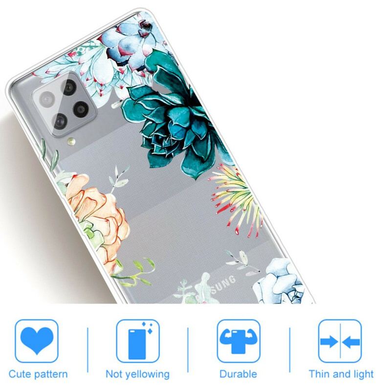 Cover Samsung Galaxy A42 5G Sømløse Akvarelblomster