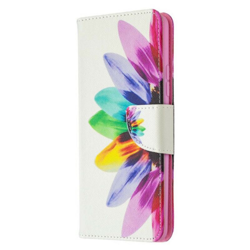 Flip Cover Samsung Galaxy A42 5G Akvarel Blomst