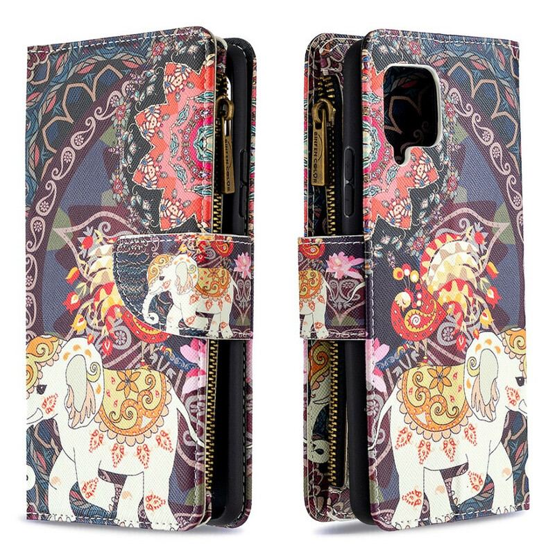 Flip Cover Samsung Galaxy A42 5G Elefant Lynlåslomme