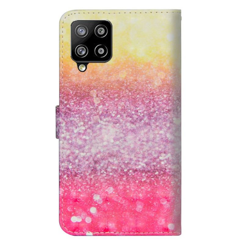 Flip Cover Samsung Galaxy A42 5G Magenta Glitter Gradient