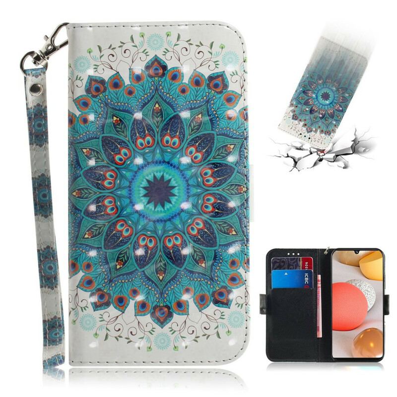 Flip Cover Samsung Galaxy A42 5G Med Snor Mesterlig Mandala Med Rem