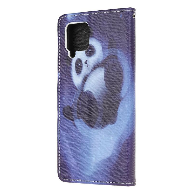 Flip Cover Samsung Galaxy A42 5G Med Snor Panda Space Med Snor