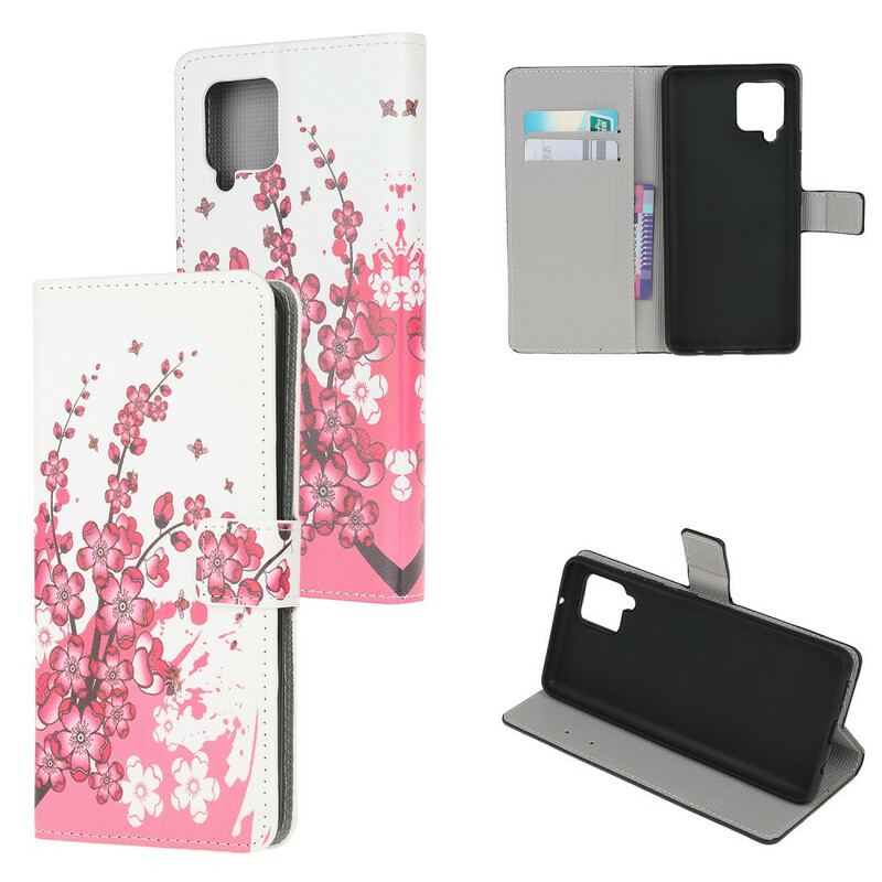 Flip Cover Samsung Galaxy A42 5G Tropiske Blomster