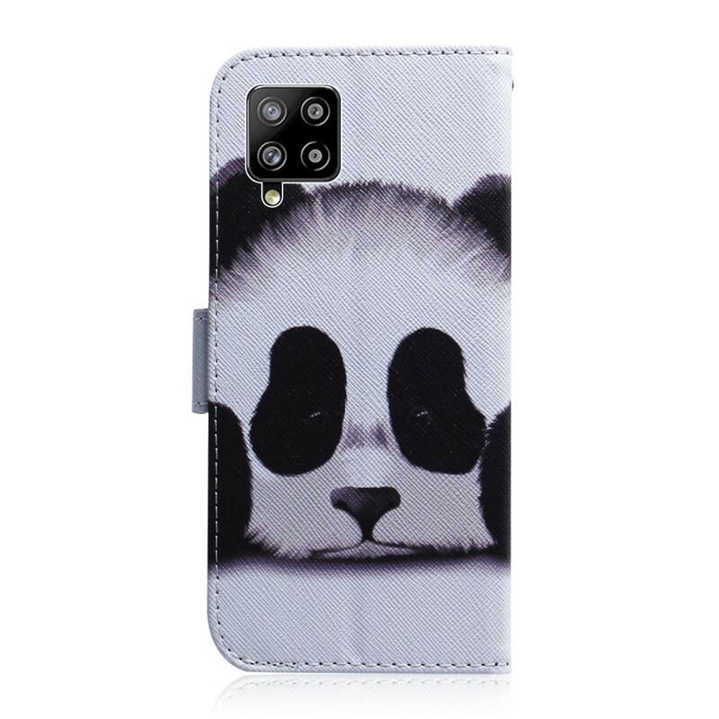 Læder Cover Samsung Galaxy A42 5G Panda Ansigt