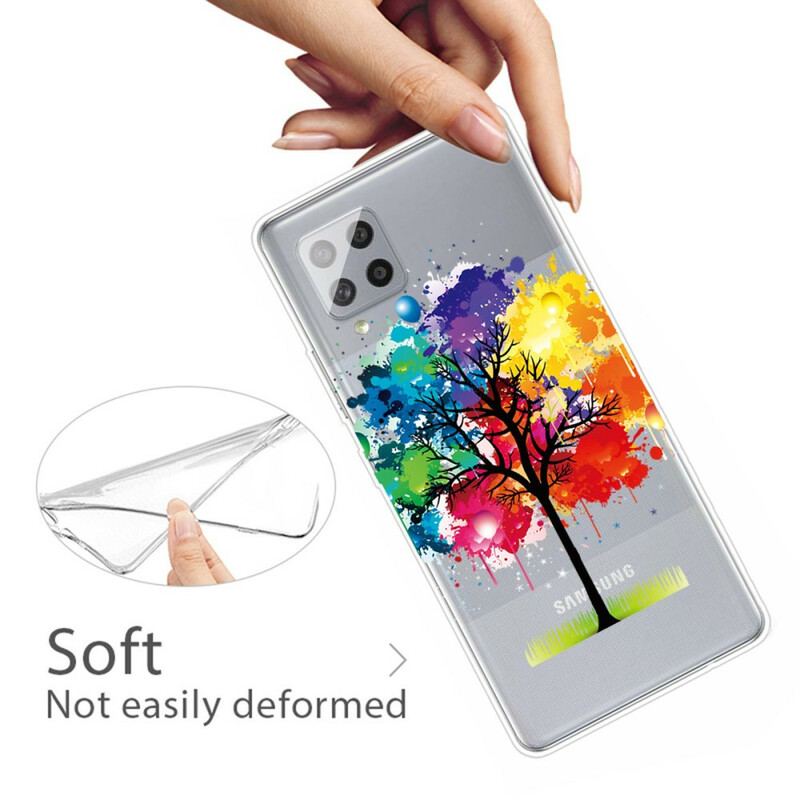 Mobilcover Samsung Galaxy A42 5G Sømløst Akvareltræ