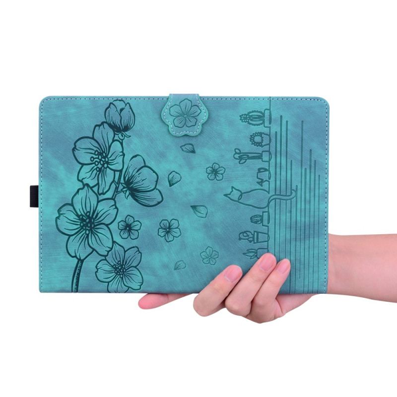 Flip Cover Samsung Galaxy Tab S9 Blomsterkat