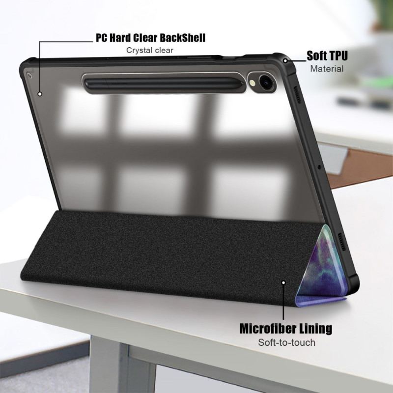 Samsung Galaxy Tab S9 Galaxy Transparent Ryg Stylus Holder